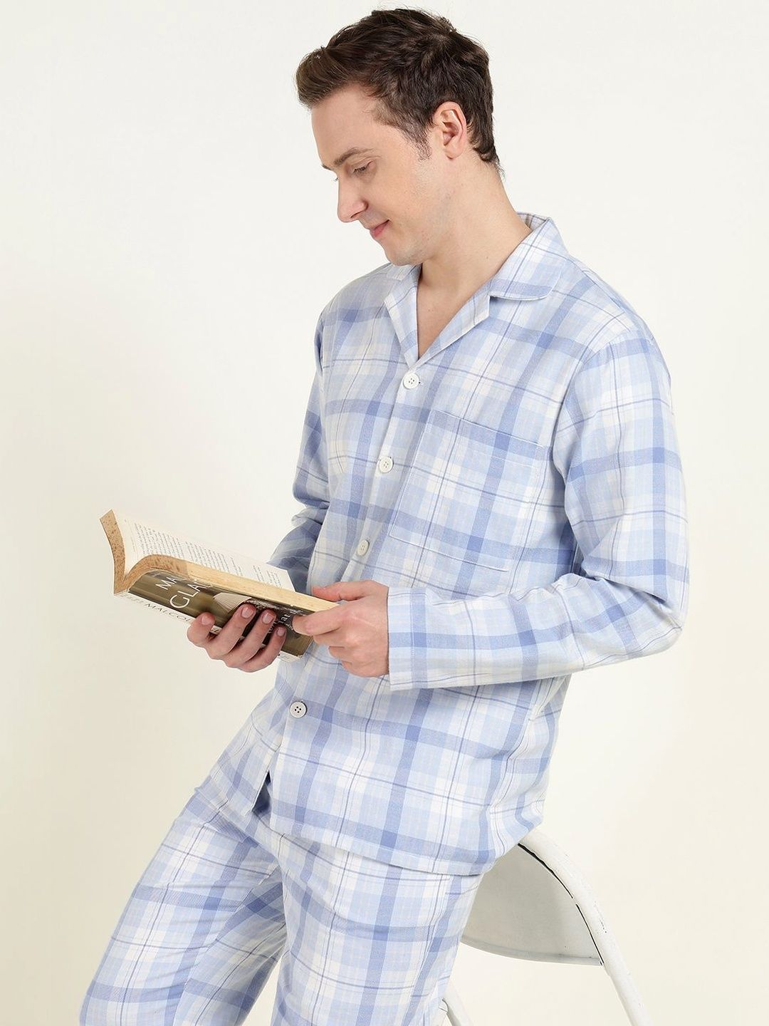 Hancock Men Checked Night suit-picture-35