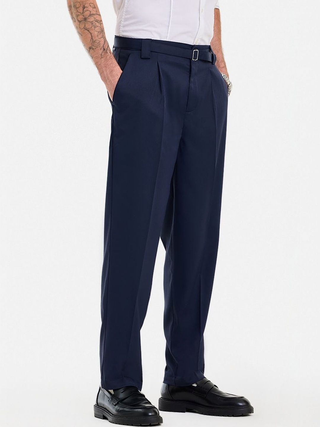 Snitch Men High-Rise Pleated Trousers-picture-37