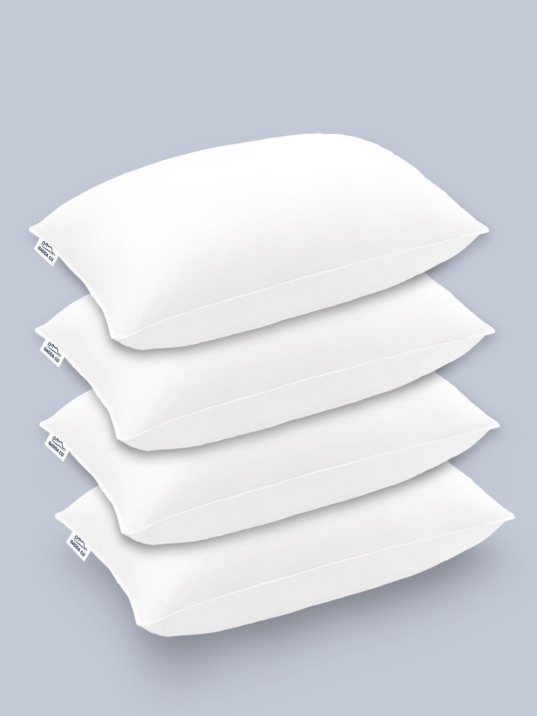 GADDA CO White Set of 4 Fibre Filled Cotton Breathable Sleep Pillow-image-22