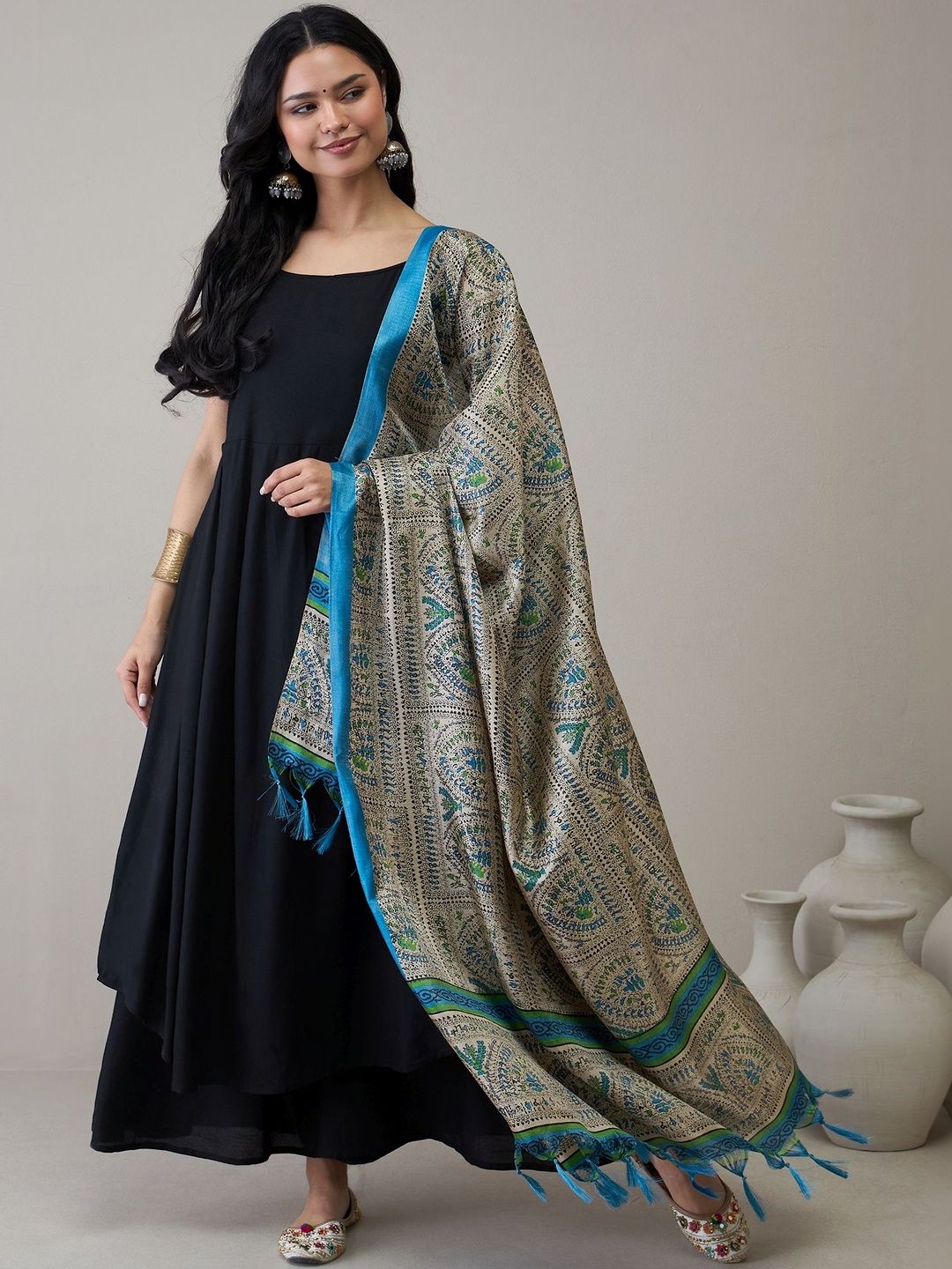 InWeave Ethnic Motifs Printed Dupatta-picture-4