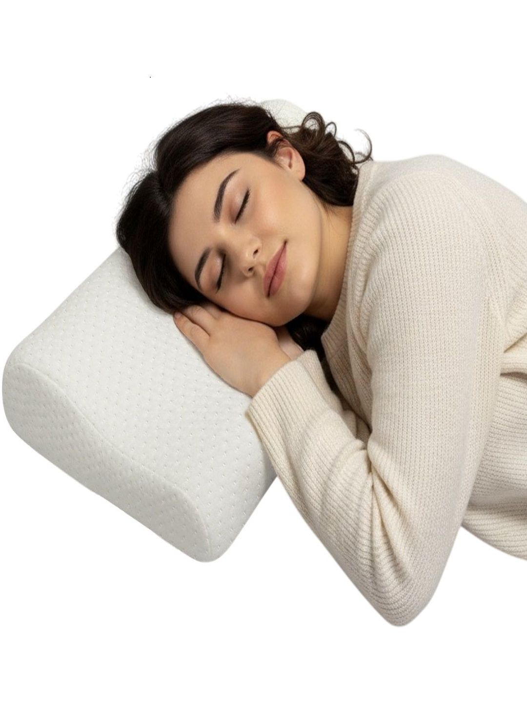 GADDA CO White Memory Foam Filled Cotton Breathable Pillow-picture-14