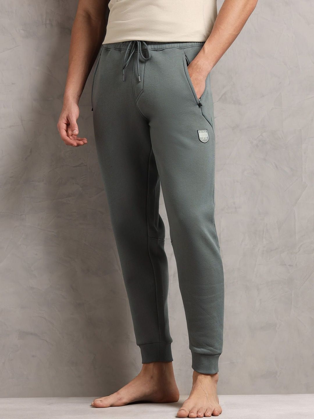 U.S. Polo Assn. Cotton Mid-Rise Joggers Lounge Pants-picture-37