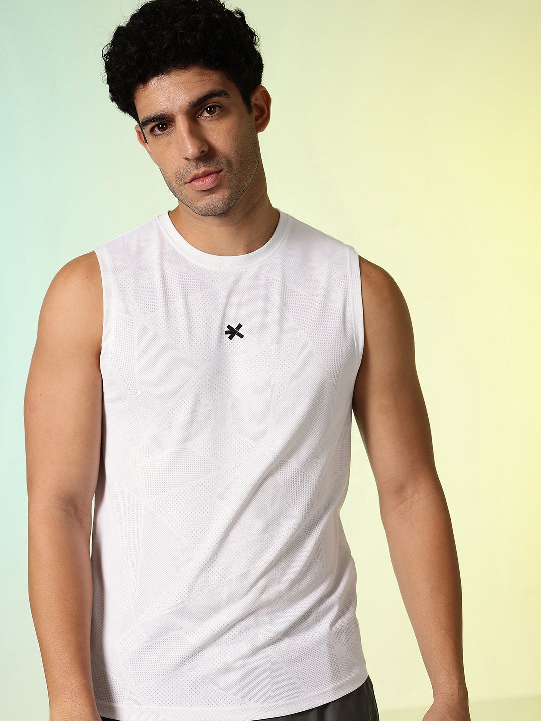 HRX by Hrithik Roshan Sleeveless Rapid-Dry Brand Logo Training T-shirt-picture-35