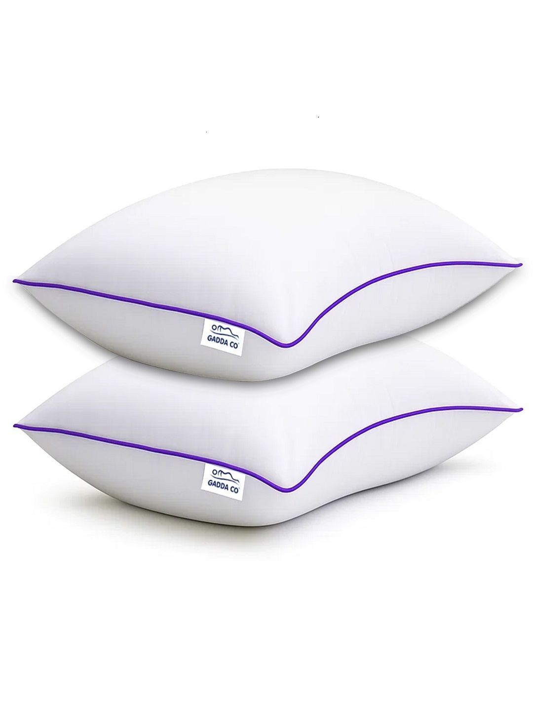 GADDA CO White Set of 2 Fibre Filled Cotton Breathable Sleep Pillow-picture-16