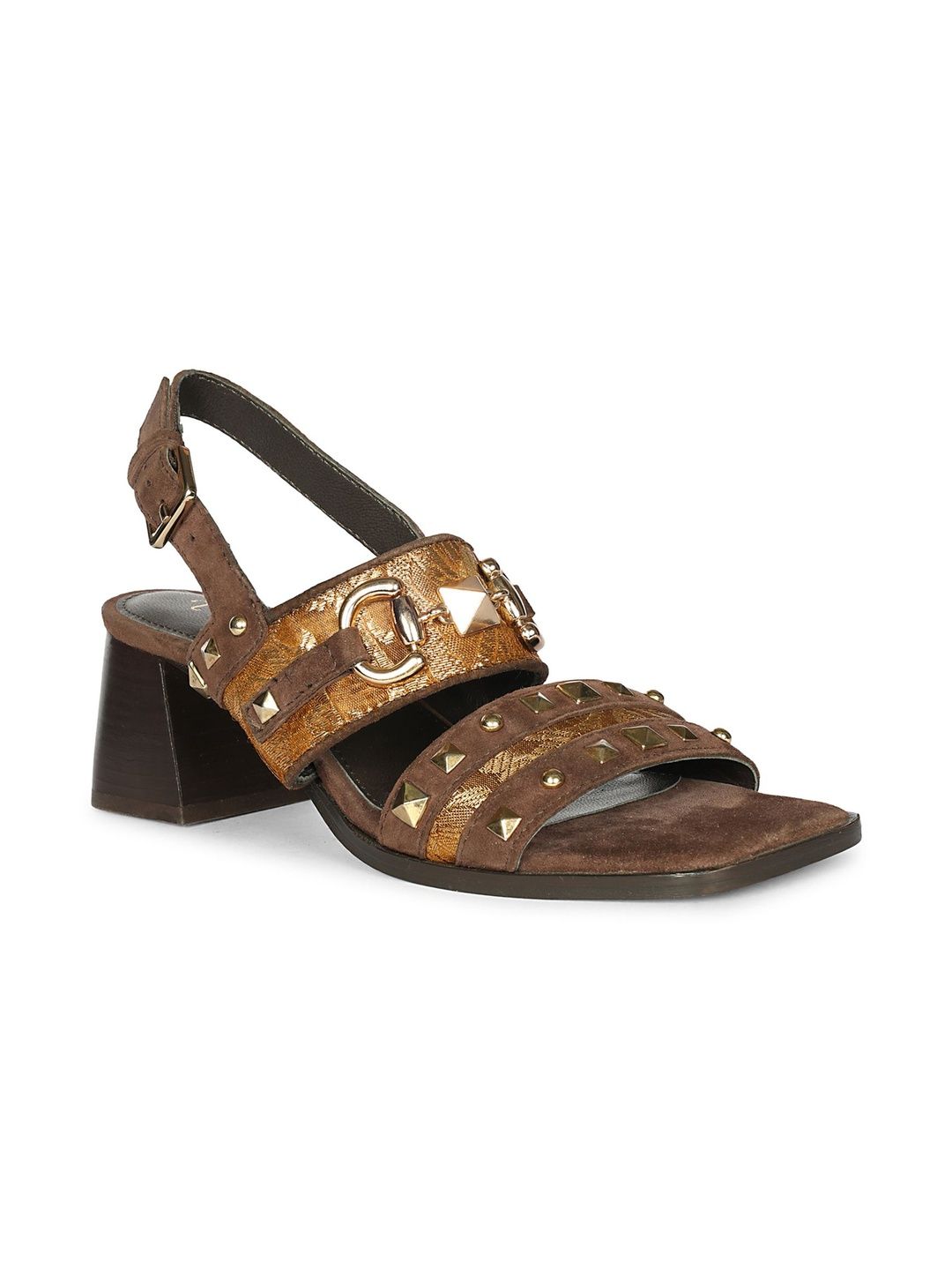 Saint G Textured Suede Party Block Sandals-picture-36