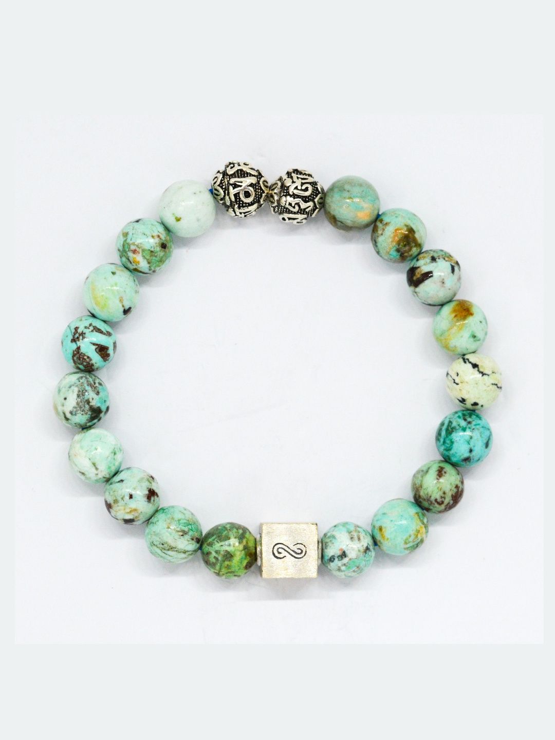 MYSTICFLAVIA Unisex Sterling Silver Turquoise Bracelet-image-13