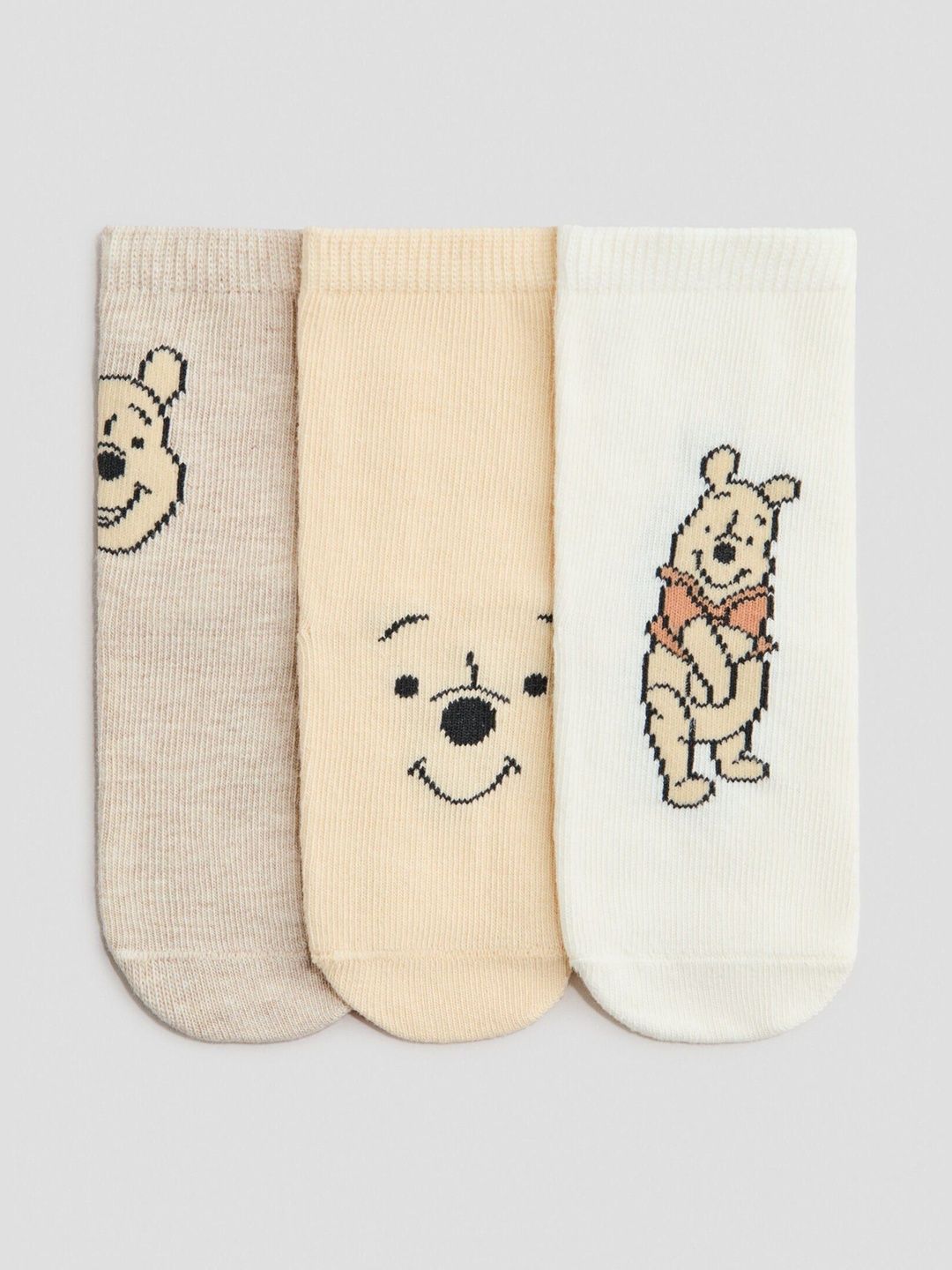 H&M Boys Pack of 3 Cotton Patterned Ankle Length Socks