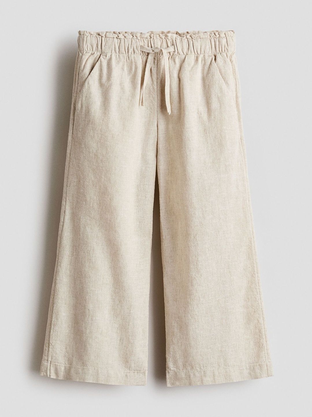 H&M Linen-blend Drawstring Trousers