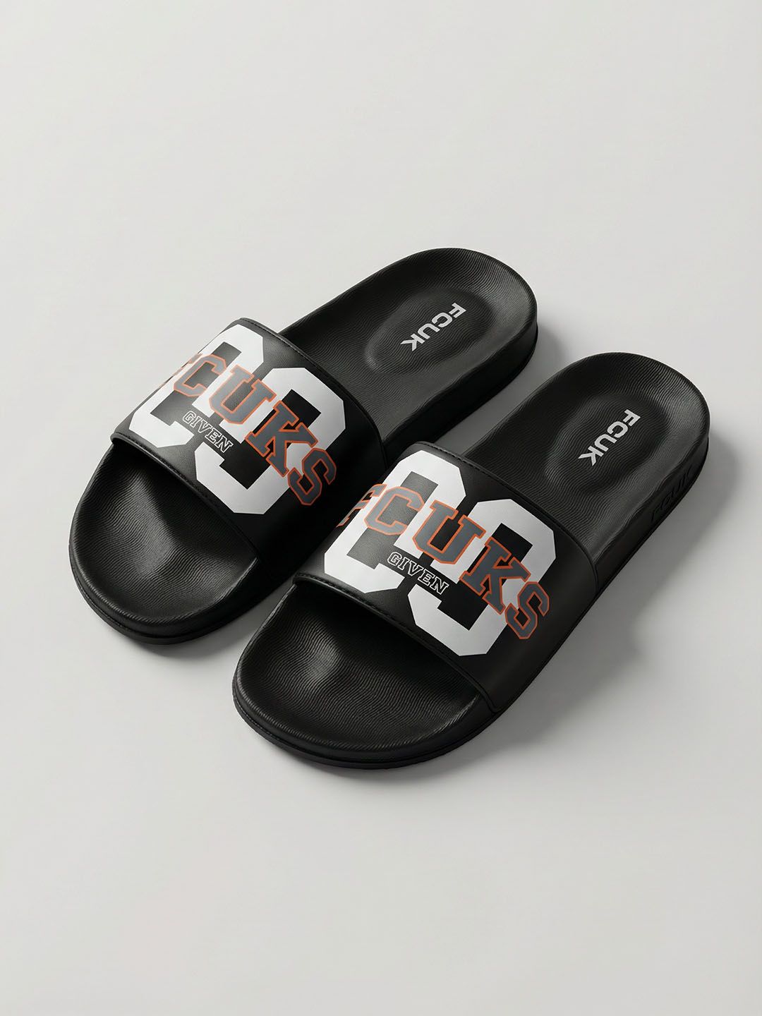 FCUK Men Brand Logo Printed Sliders-picture-26