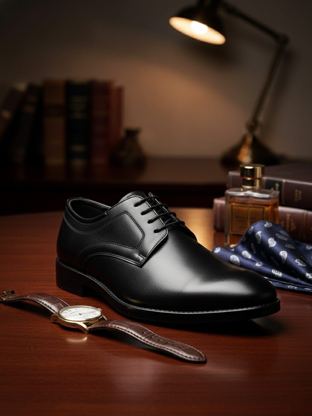 House of Pataudi Men Round Toe Lace-Ups Derbys Formal Shoes-picture-48
