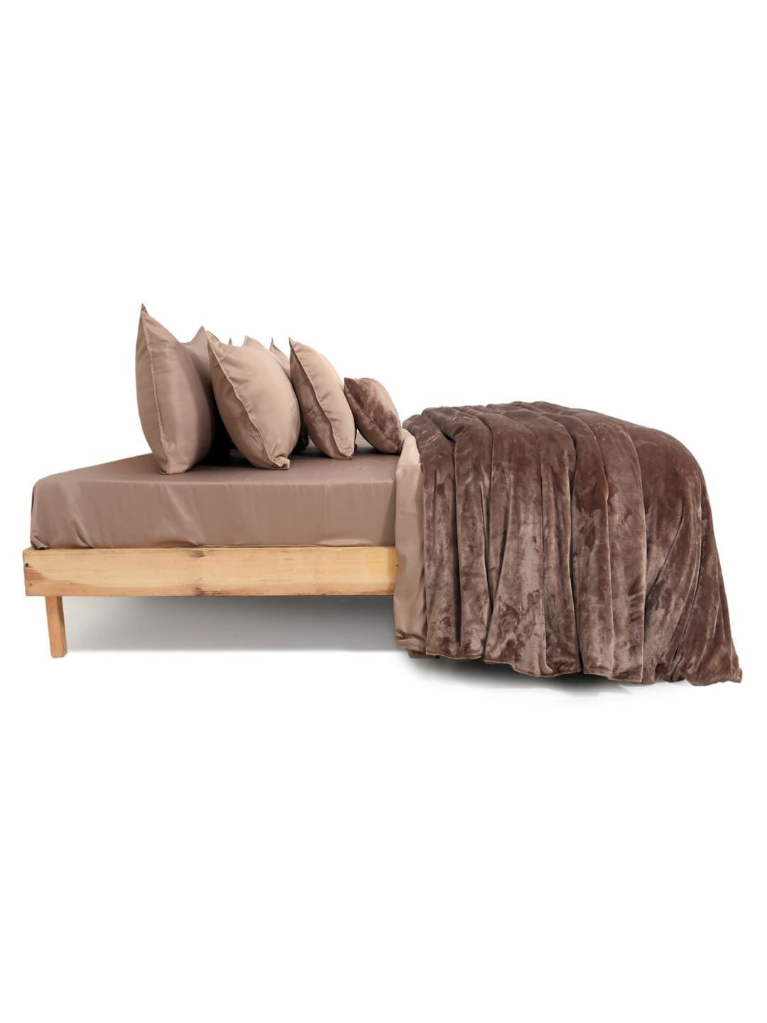 Zarf Brown & Beige Solid Other 6 Piece Double King Superfine Bedding Set-picture-28