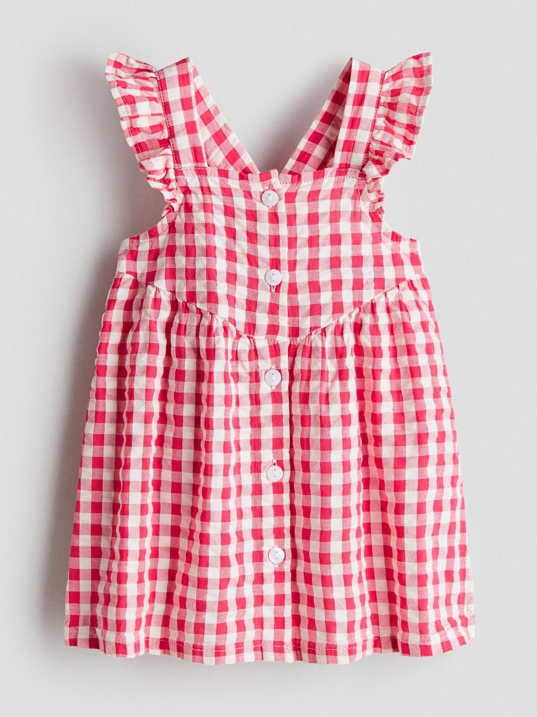 H&M Flounce-trimmed Cotton Dress