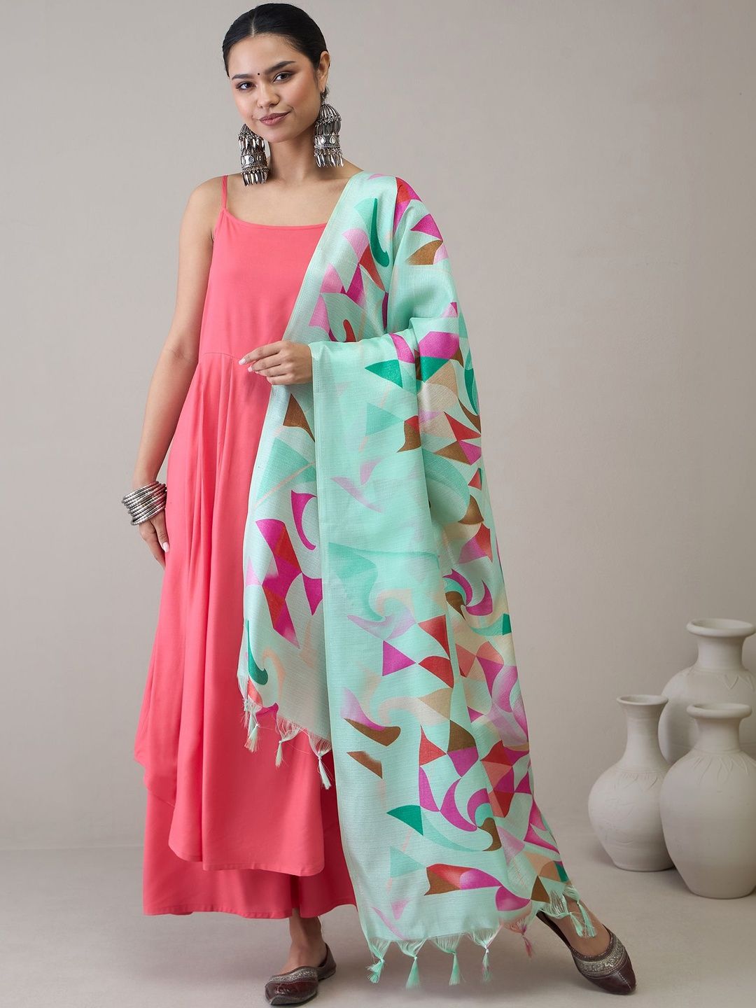 InWeave Printed Cotton Silk Dupatta-picture-8
