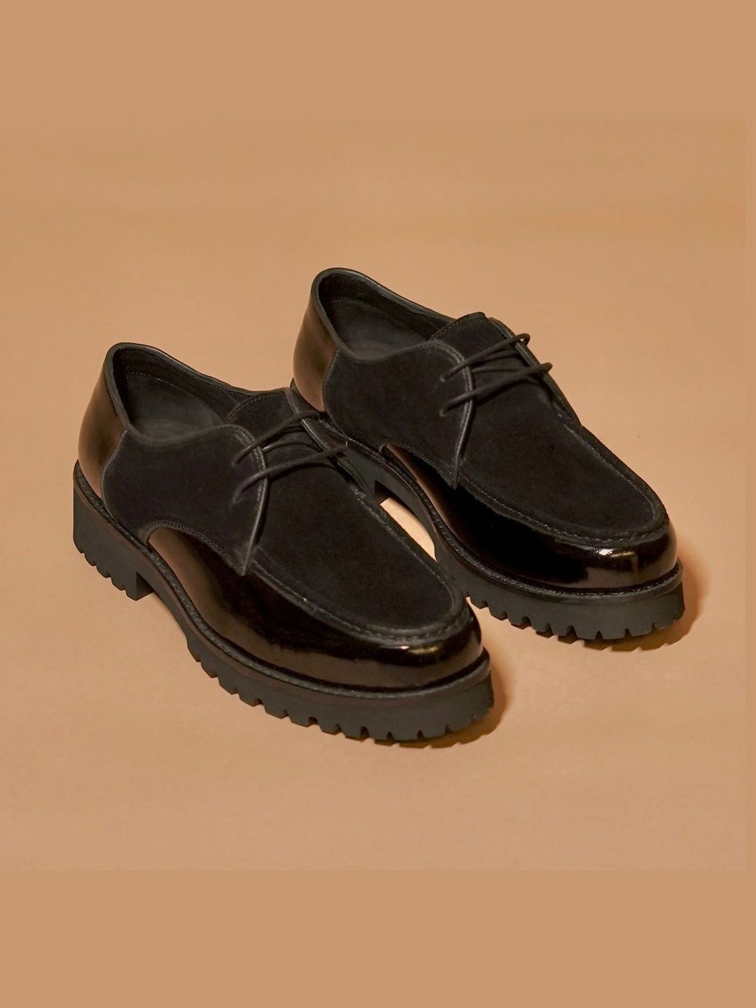 dmodot nero duale men round-toe leather formal derbys