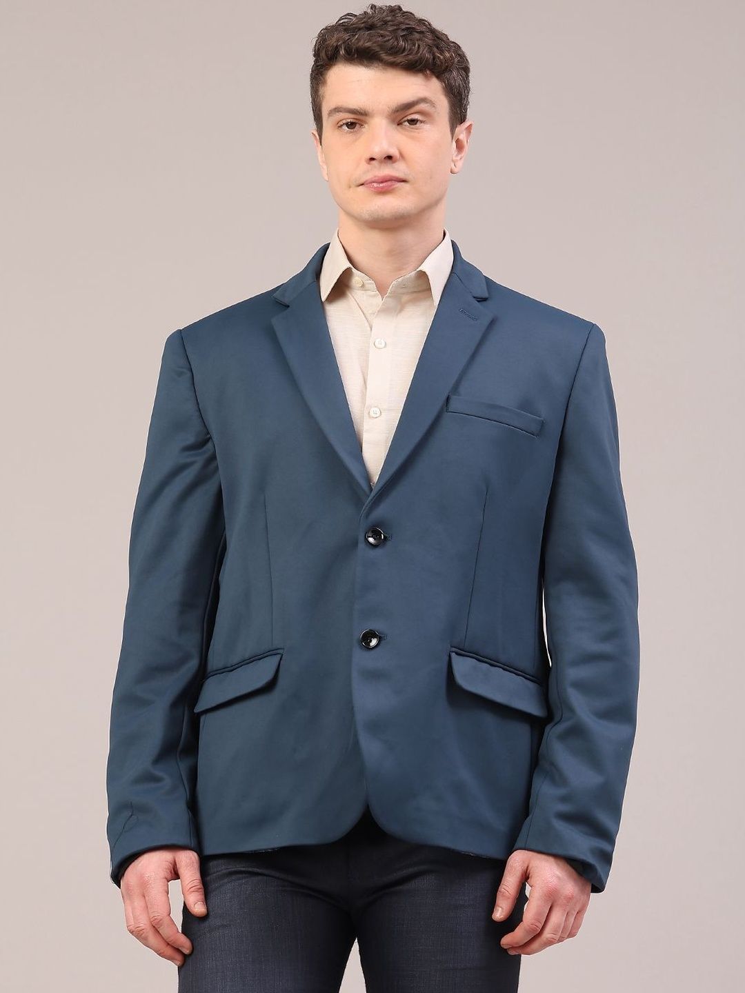 V-Mart Notched Lapel Single-Breasted Blazers