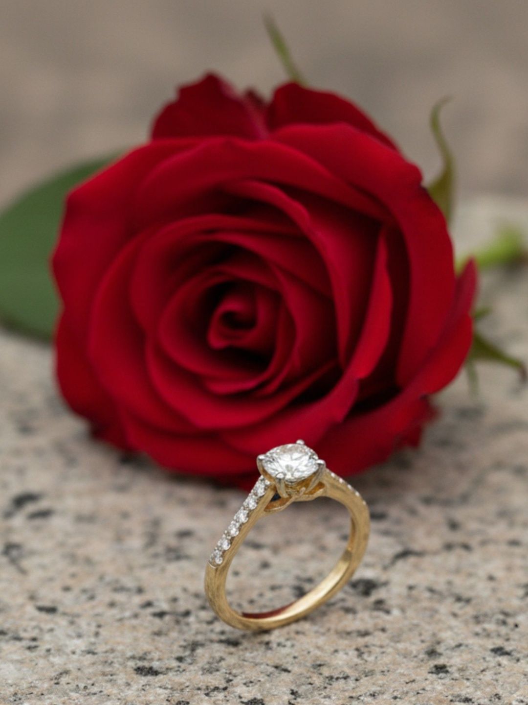 SHAIVA 18KT Gold Brilliant-Cut Diamond Studded Finger Ring - 2.8g-picture-25