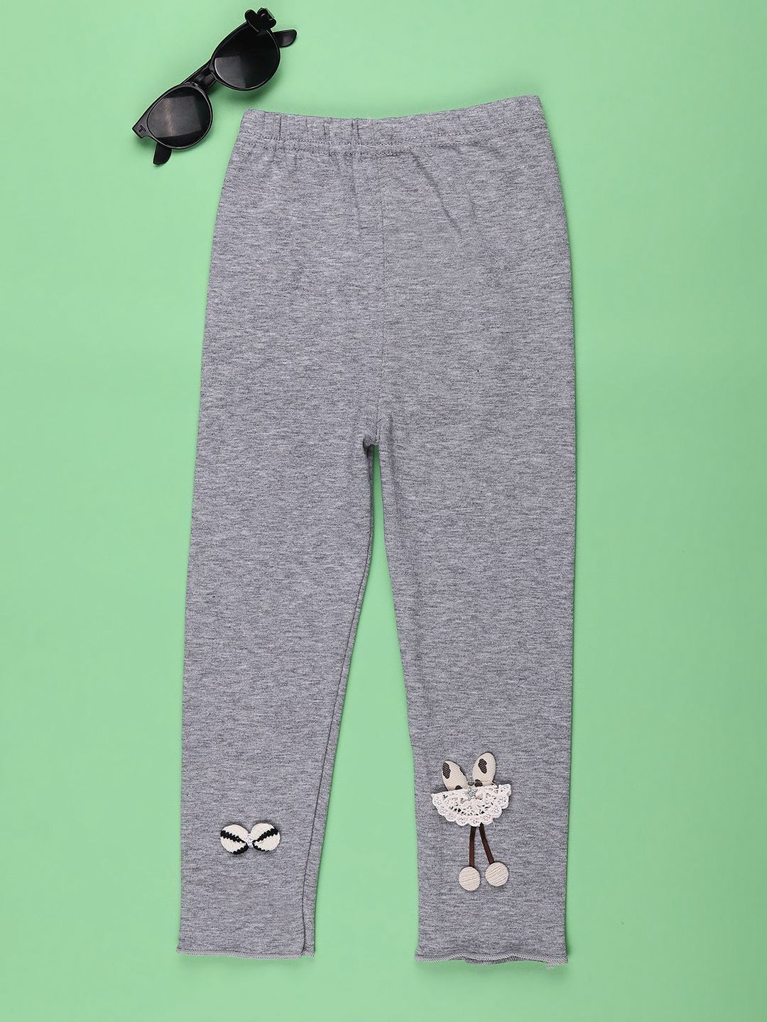 V-Mart Girls Self Design Ankle Length Leggings-picture-58