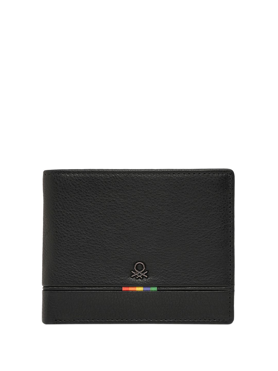 United Colors of Benetton Men Textured Leather Two Fold Wallet-picture-11