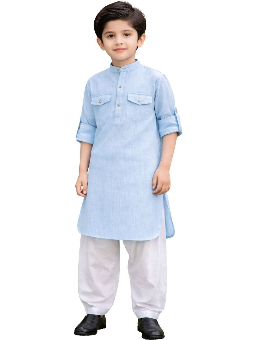 Superminis Boys Regular Pure Cotton Kurta with Pyjamas-picture-0