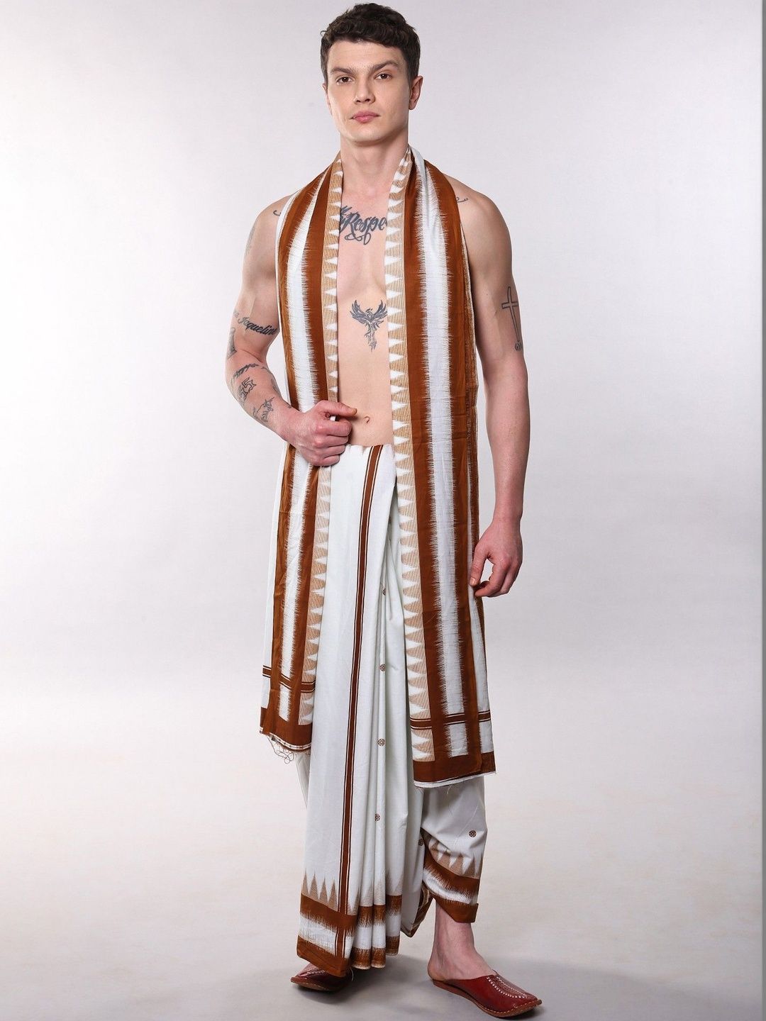 Exotic India Women Printed Cotton Dhoti Dhotis-picture-45