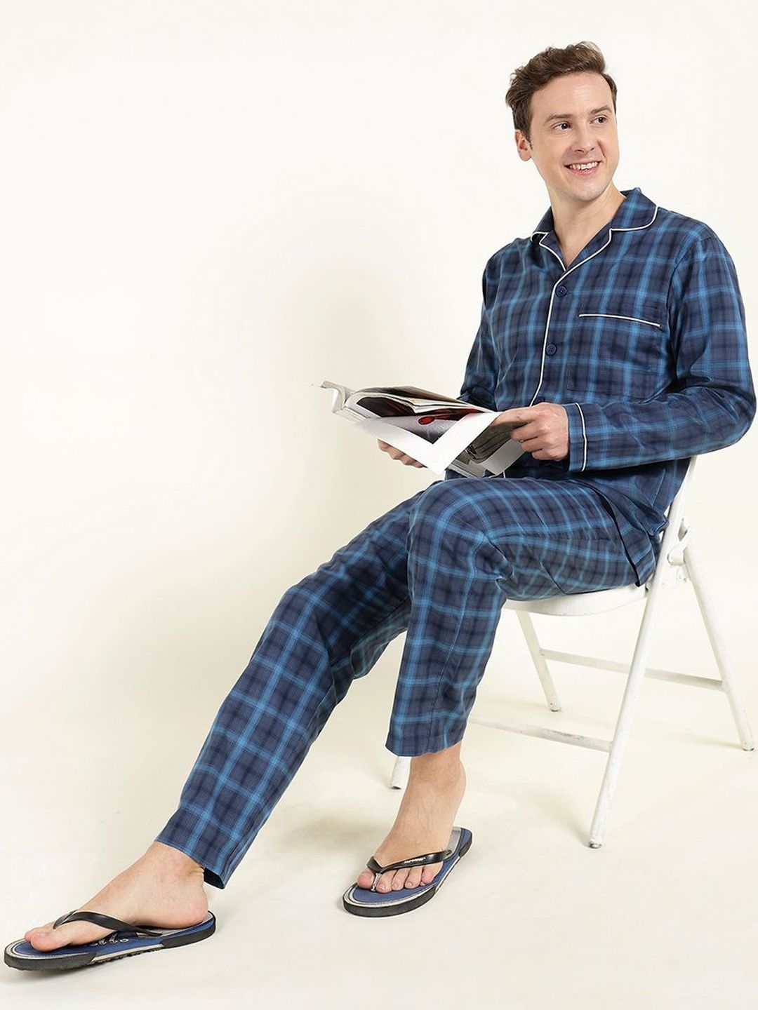 Hancock Men Checked Night suit-picture-27