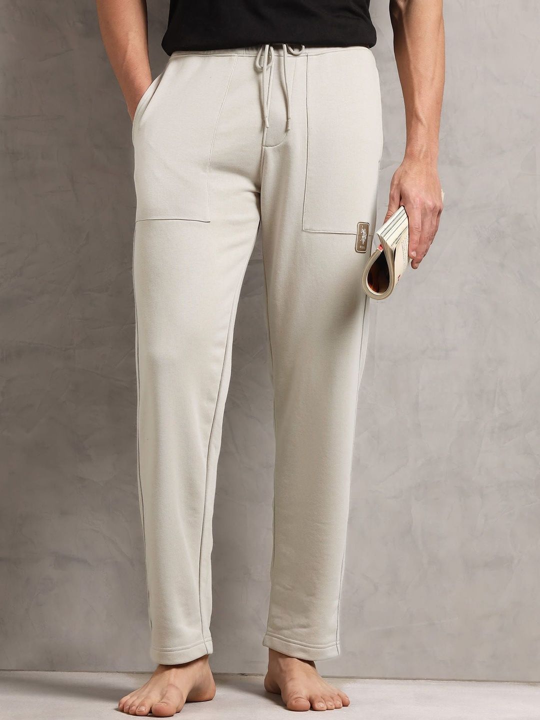 U.S. Polo Assn. Cotton Mid-Rise Joggers Lounge Pants-image-13