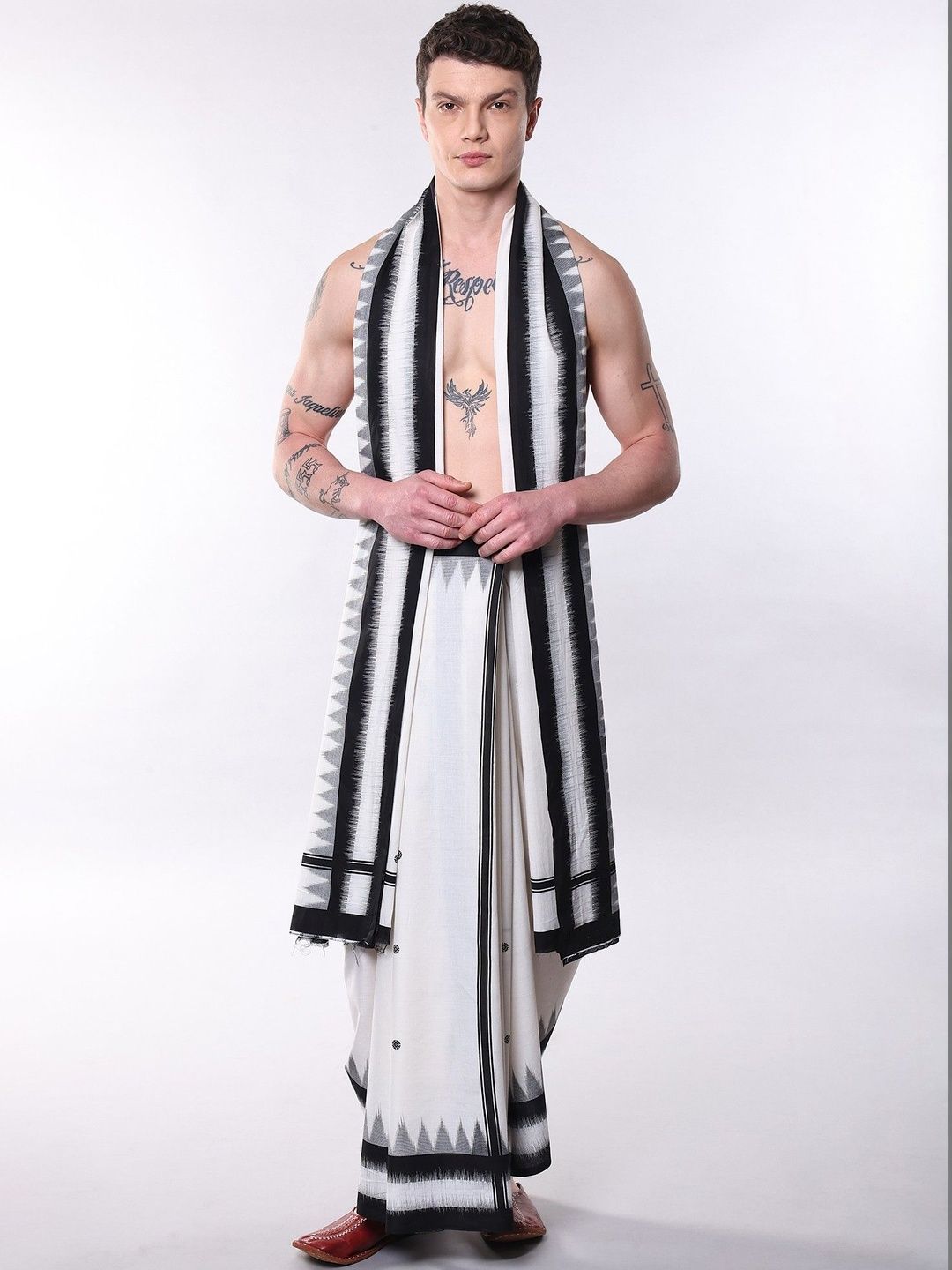 Exotic India Women Printed Cotton Dhoti Dhotis-picture-36