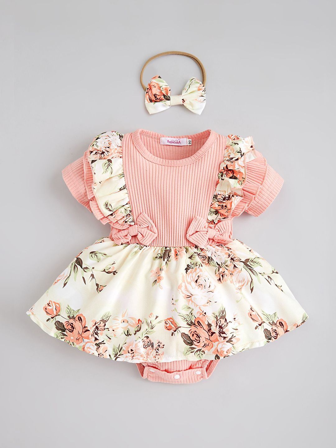 Hopscotch Printed Round Neck Bodysuit-picture-6