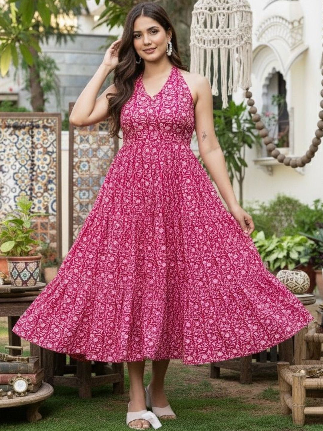 Demirner Women Floral Printed Anarkali Kurta-picture-51