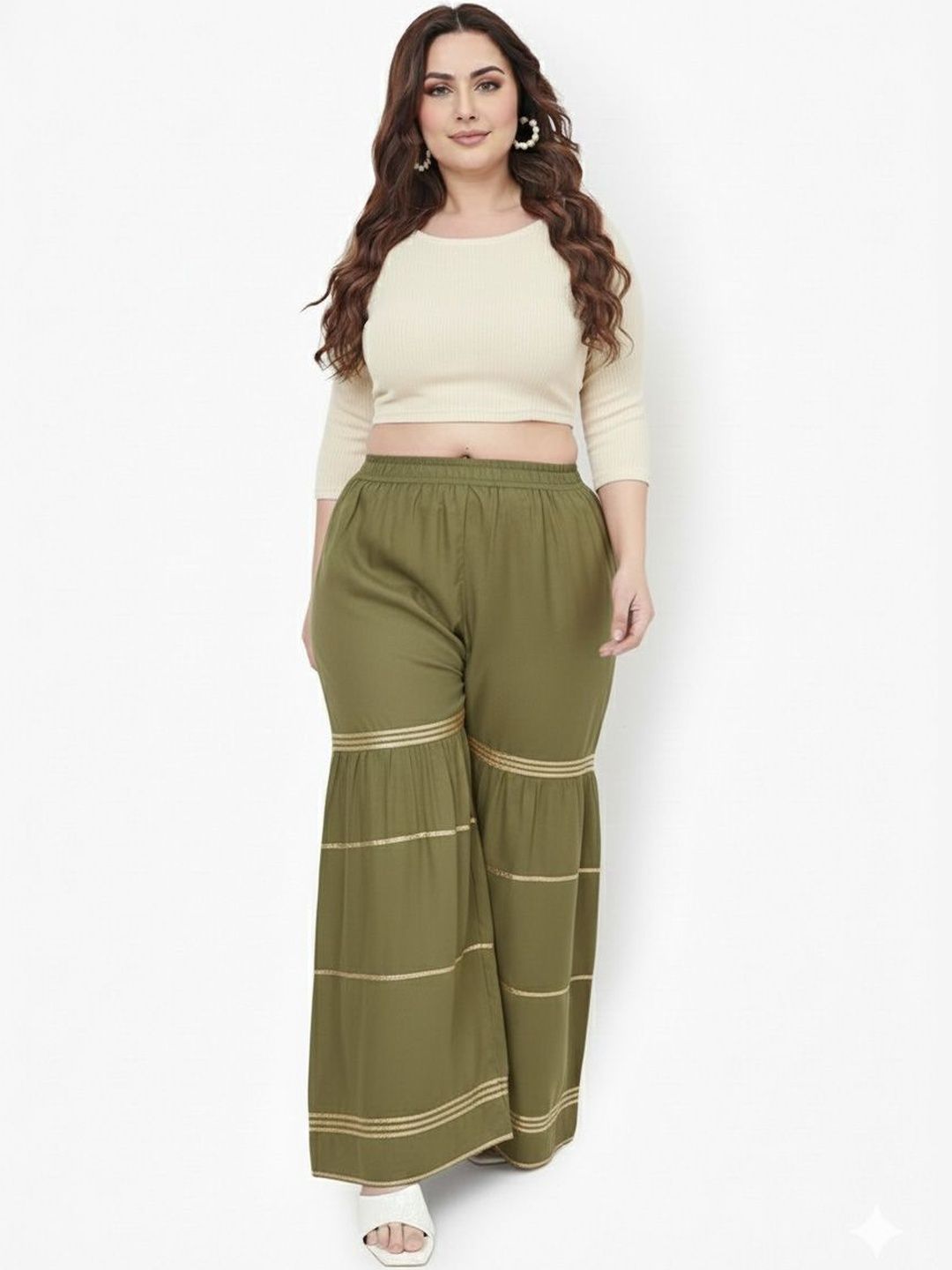 MIXFIT Striped Tiered Lightweight Relaxed Fit Garara Pant-picture-9