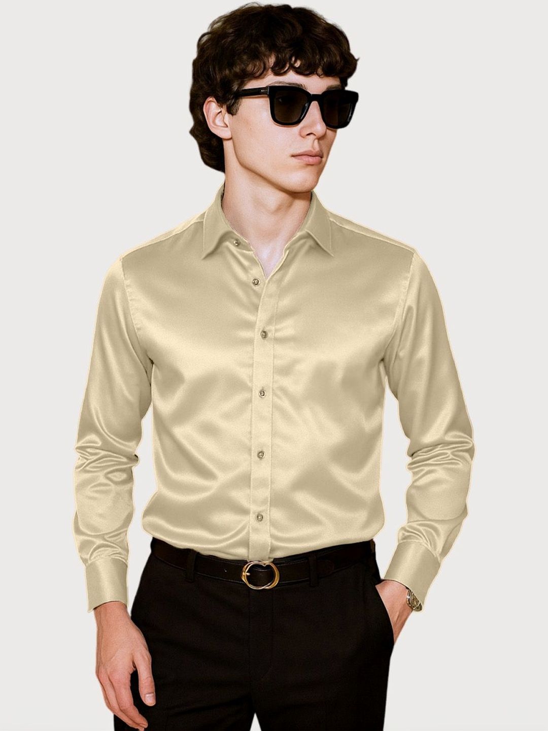 FTX Men Standard Spread Collar Formal Shirt-image-41