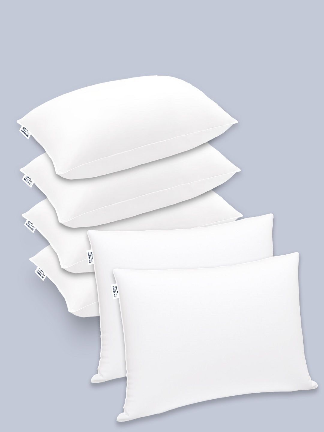 GADDA CO White Fibre Filled Cotton Breathable Sleep Pillow-image-33