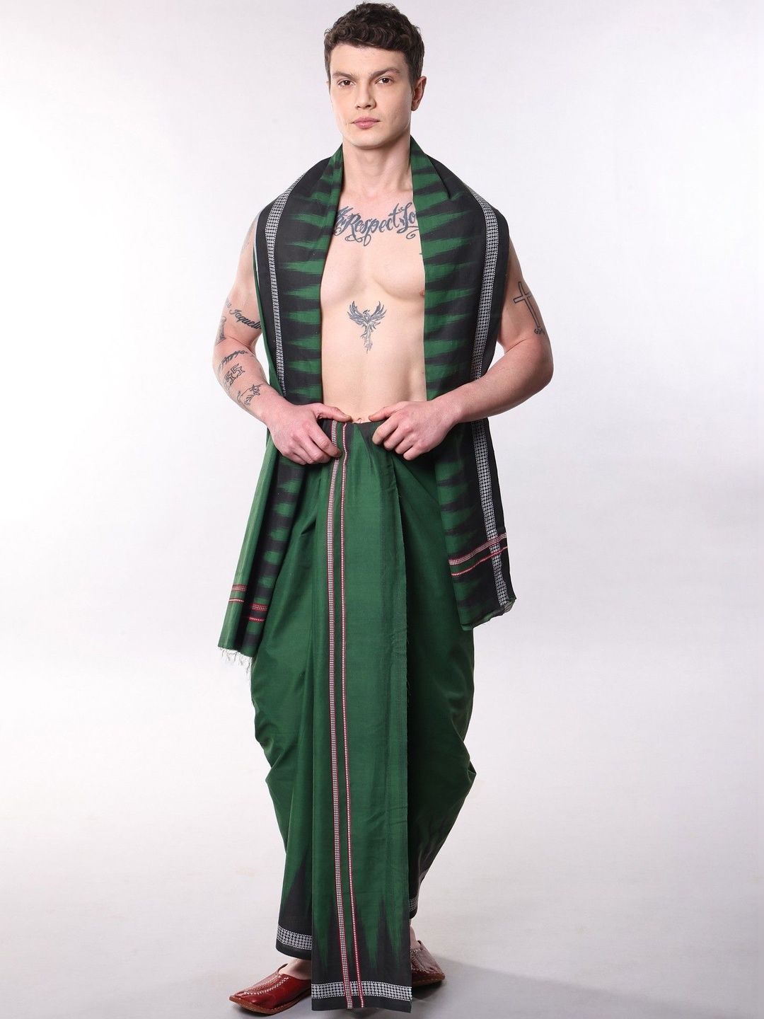 Exotic India Women Printed Cotton Blend Dhoti Dhotis-picture-35