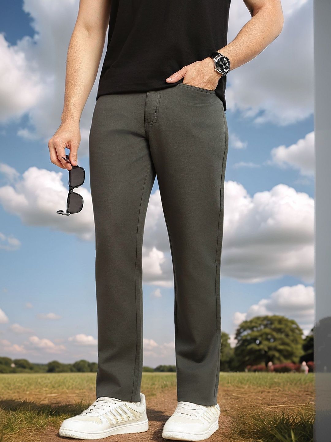 Thomas Scott Men Regular Fit Cotton Chino Trouser-picture-12