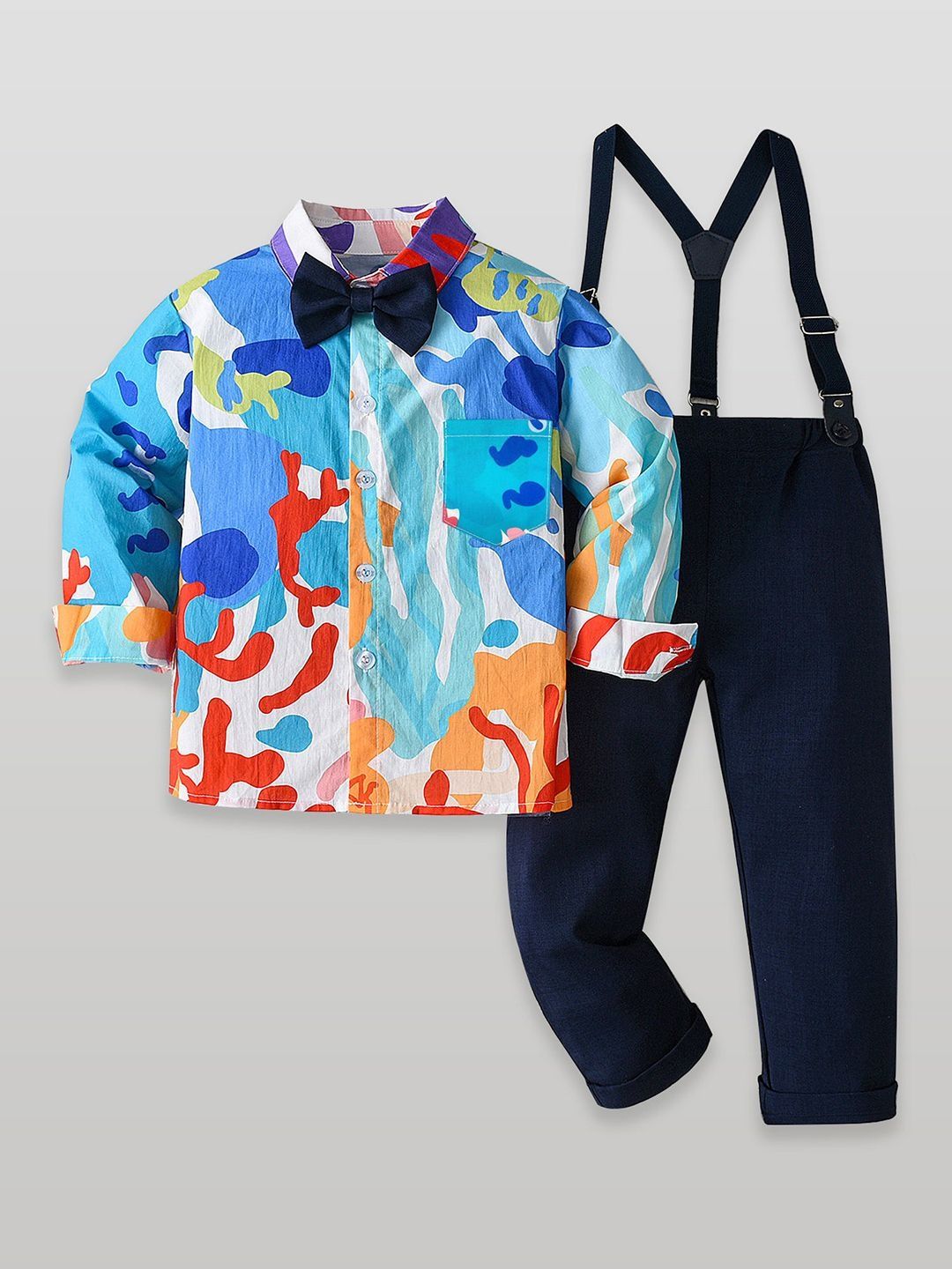 Hopscotch Boys Printed Shirt with Trousers-image-28