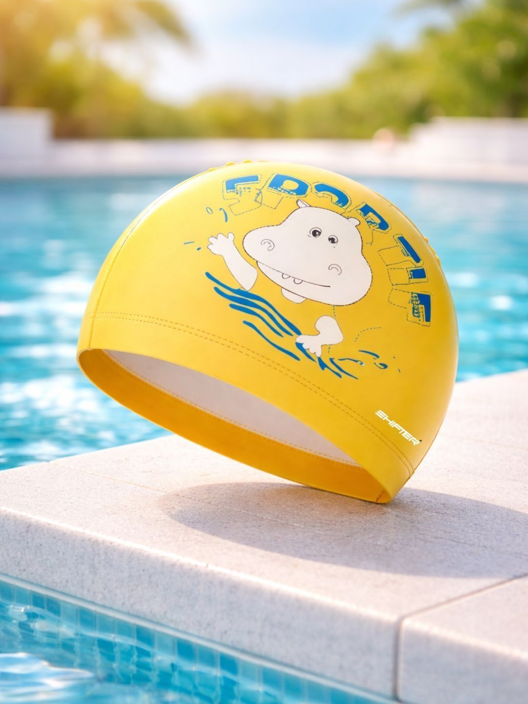 SHIFTER Kids Printed Stretchable Swimming Cap-image-4