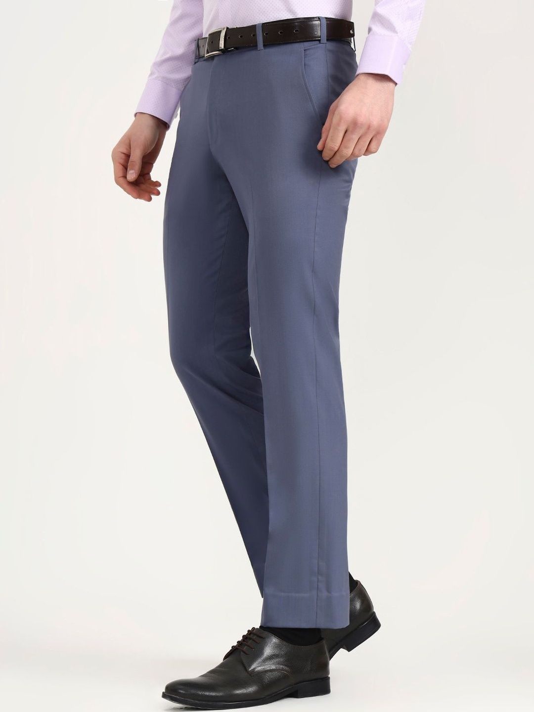 JADE BLUE Men Slim Fit Trousers-picture-30