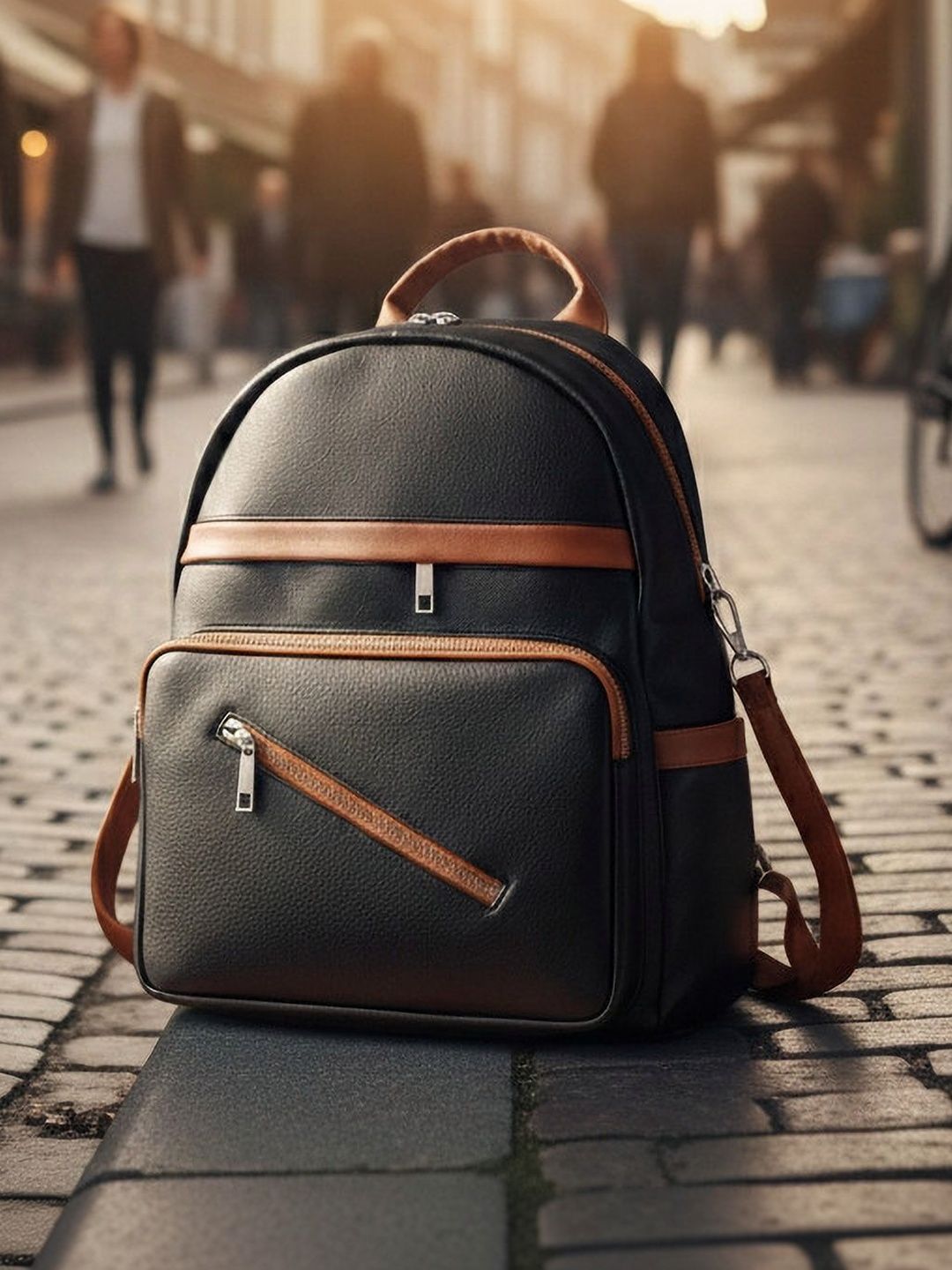 JAISOM Women Contrast Detail Backpack-image-38