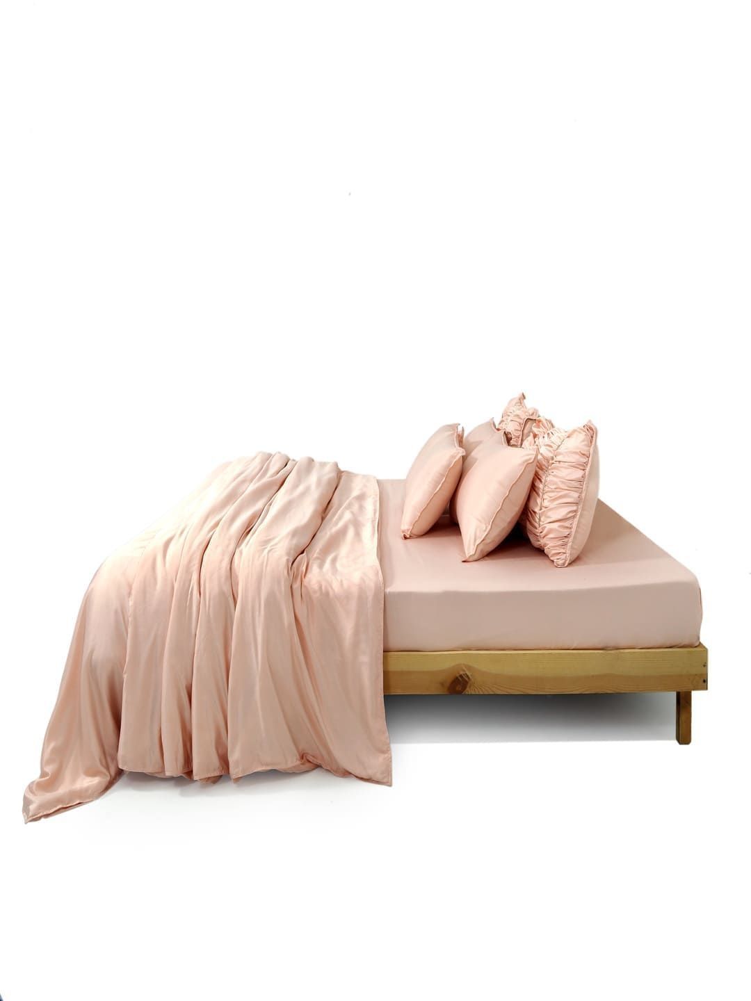 Zarf Pink Solid Other 8 Piece Double King Superfine Bedding Set-picture-22