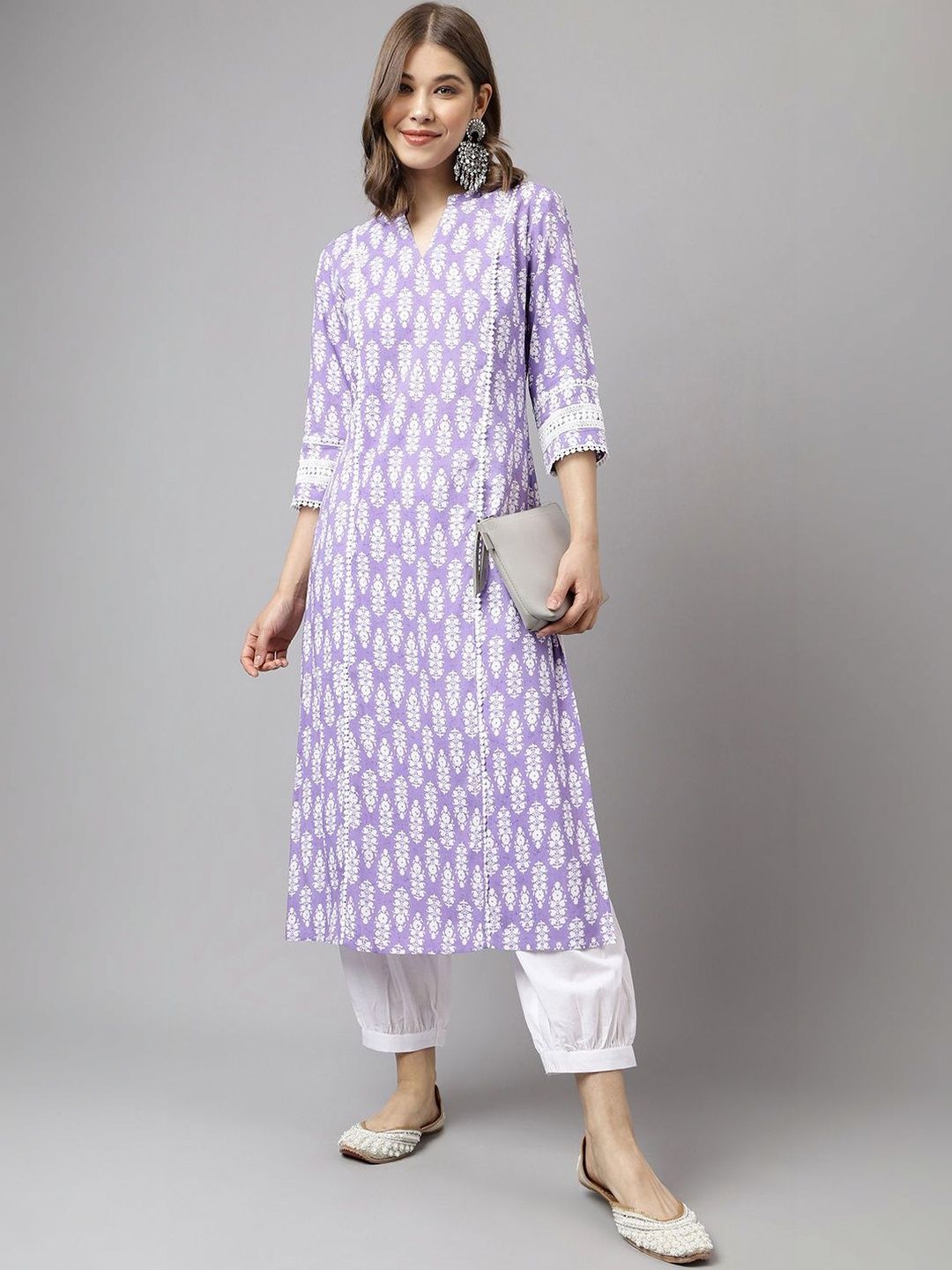 Ethnic Lady Ethnic Motifs Printed Kurti-image-39