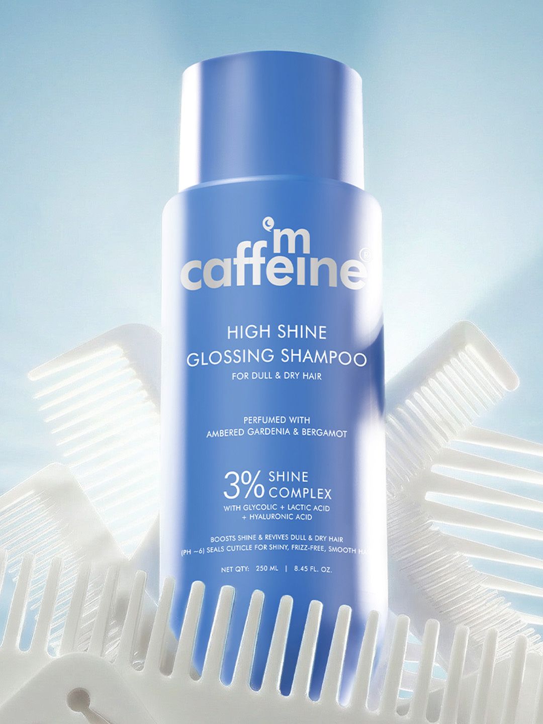 MCaffeine Glossy Hair Shampoo 3% Shine Complex Shinier Hair 48Hr Anti Frizz 250ml-picture-55