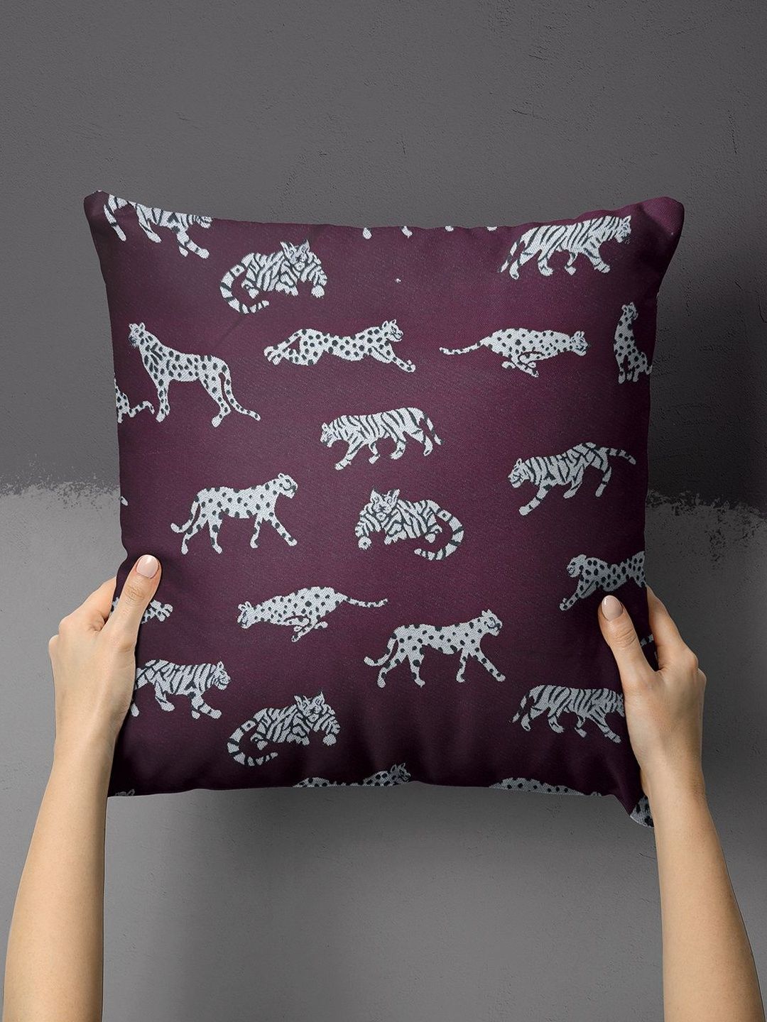 BIANCA Brown Square Cushion Covers-image-1