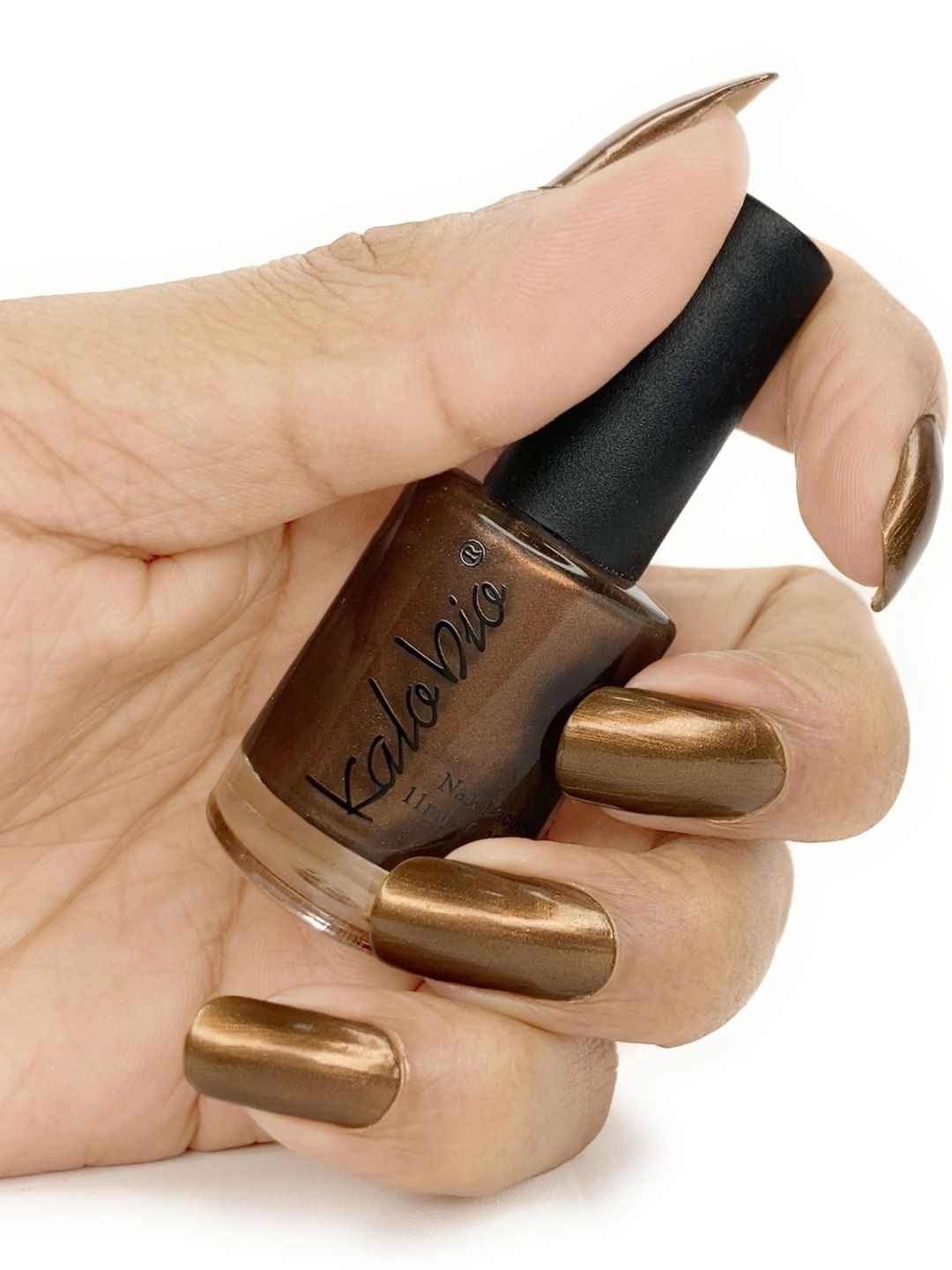 Kalobio Long Lasting Metallic Nail Lacquer - 11 ml Walnut M8-image-11