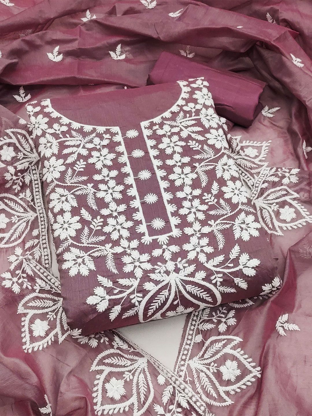 Rangtulika Ethnics Embroidered Unstitched Dress Material-picture-49