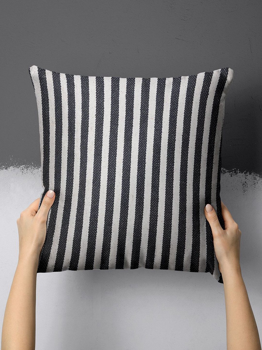 BIANCA Beige & Black Striped Square Cushion Covers-image-37