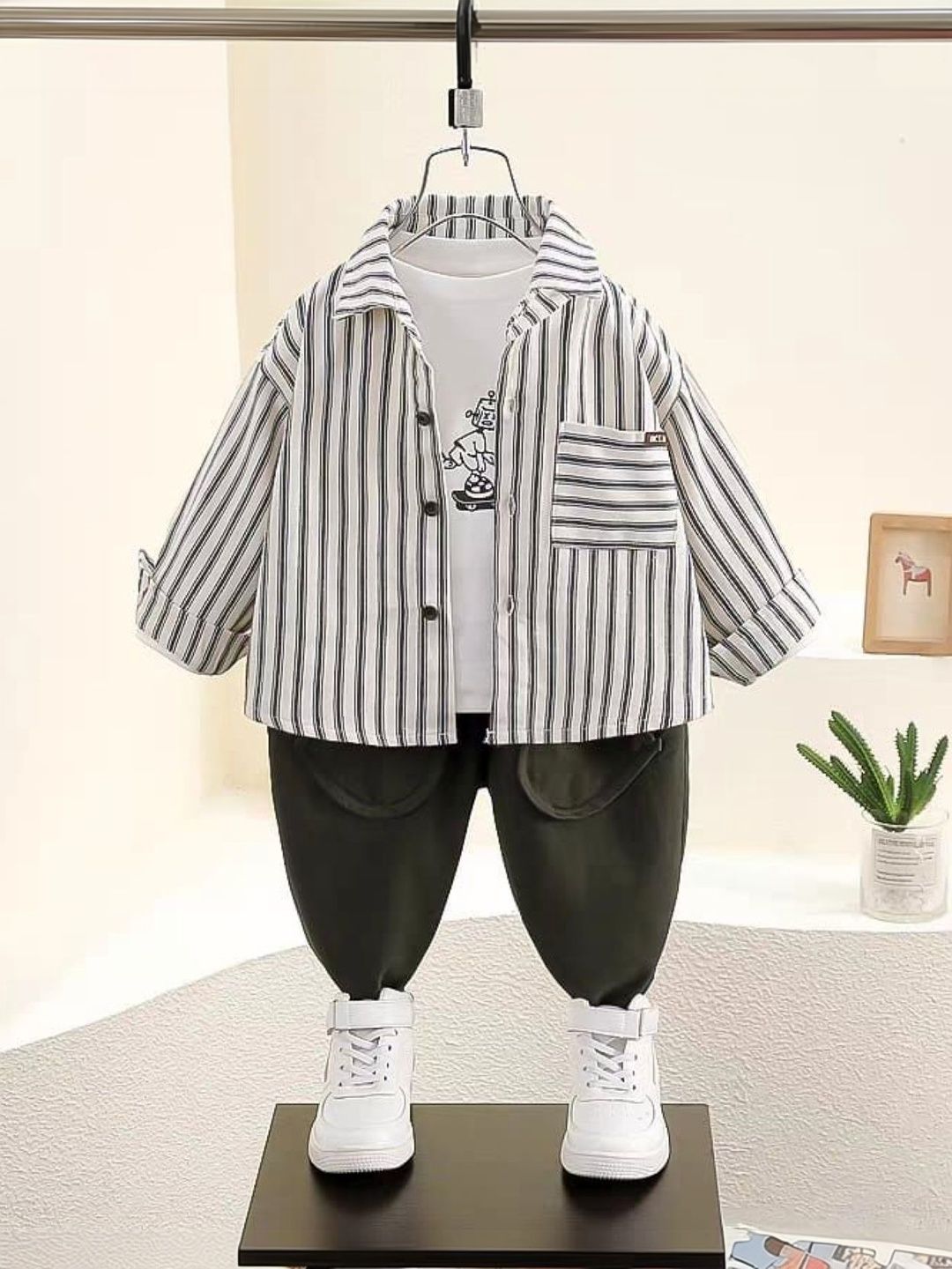 FASTDEAL Boys Striped Clothing sets