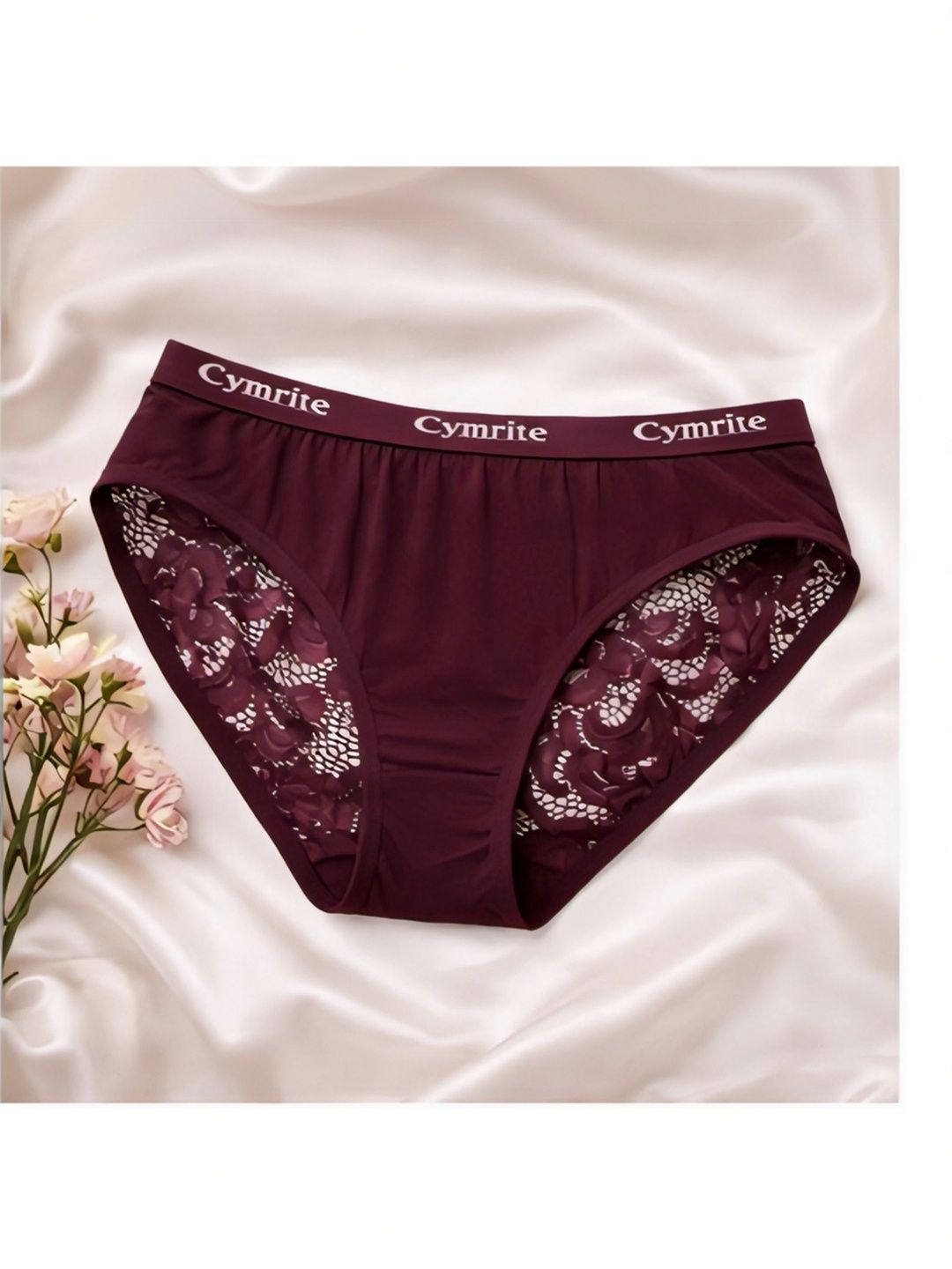 CYMRITE Women Printed Lace Cotton Basic Briefs-image-42