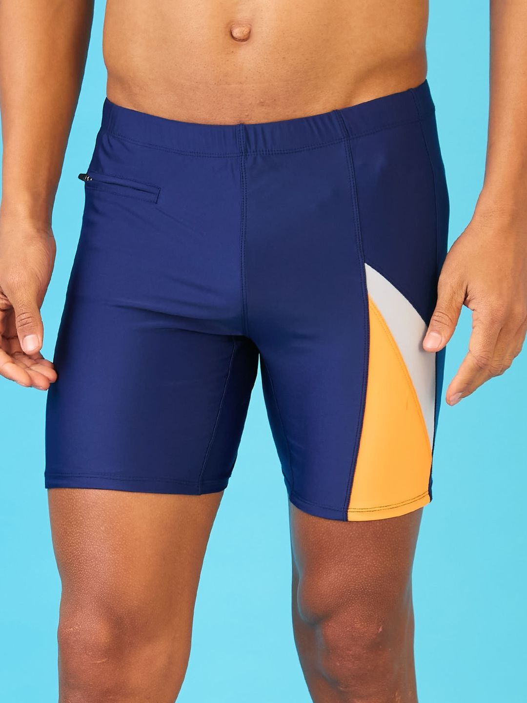 LYCOT Men Colourblocked Swim Shorts Swim Bottoms-image-46