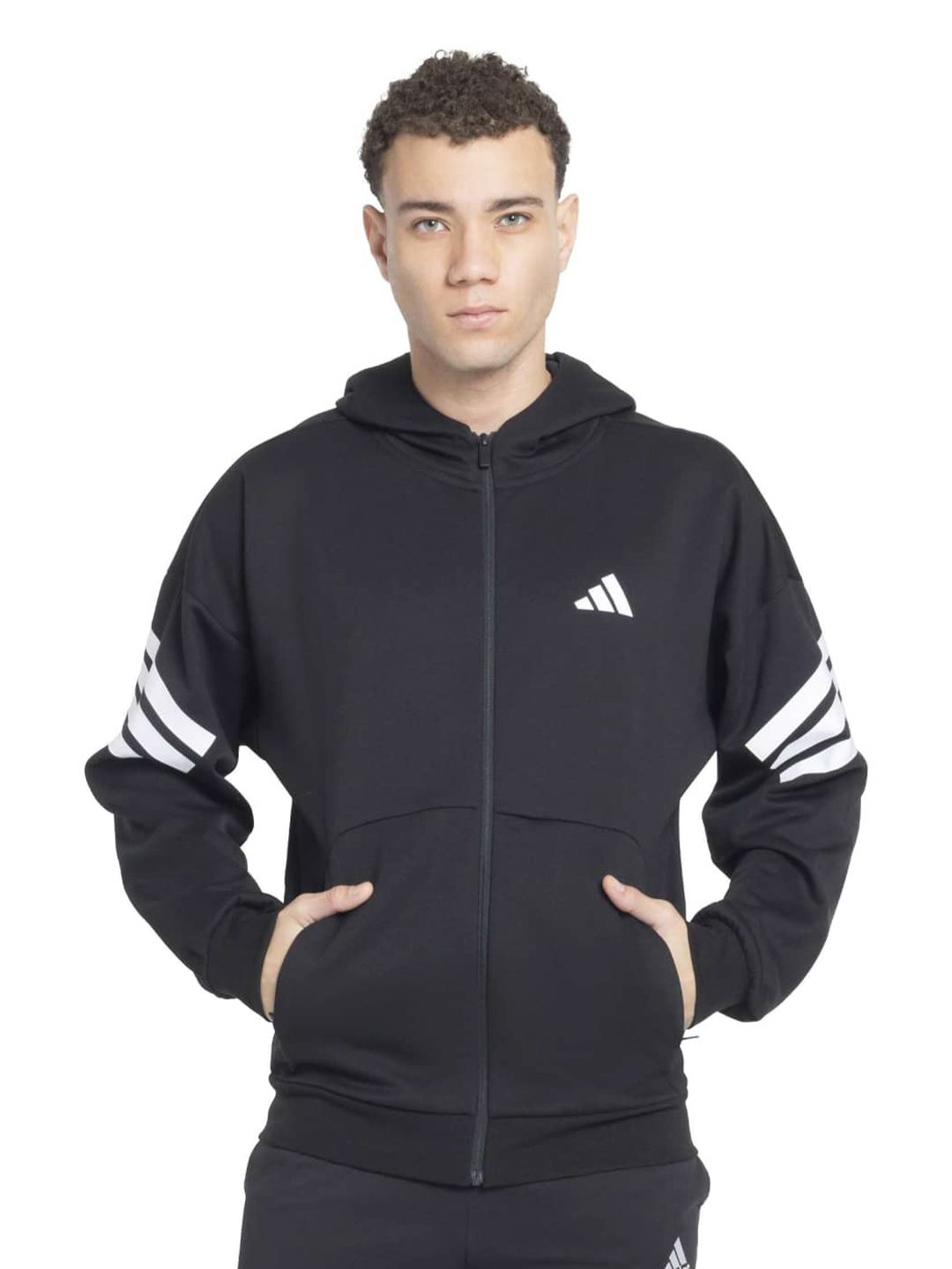 ADIDAS Unisex Brand Logo Printed Hooded Sweatshirt-picture-11