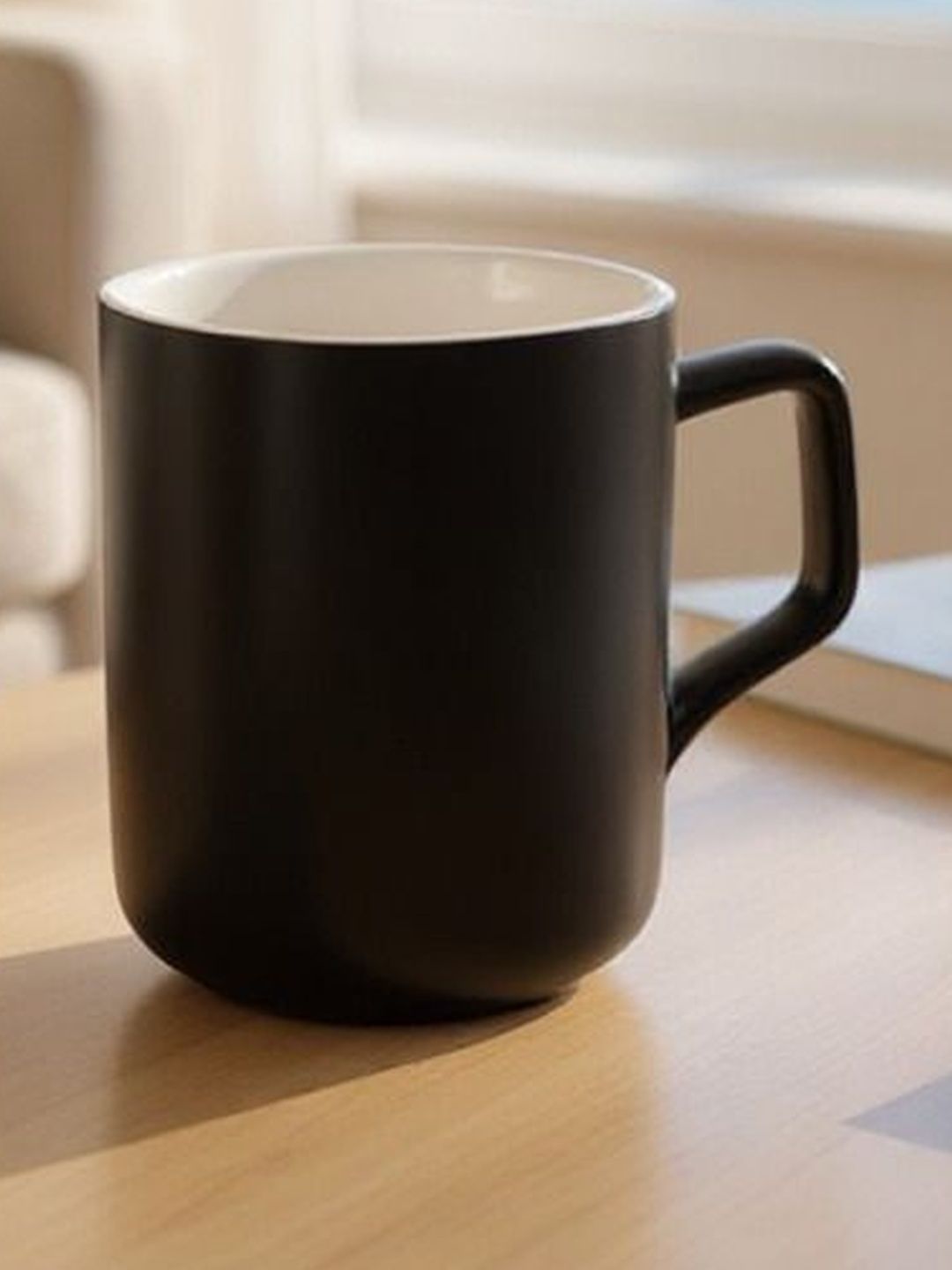 Nertz Lifestyle Black Solid Porcelain Matte Mugs Set of Cups and Mugs-image-31
